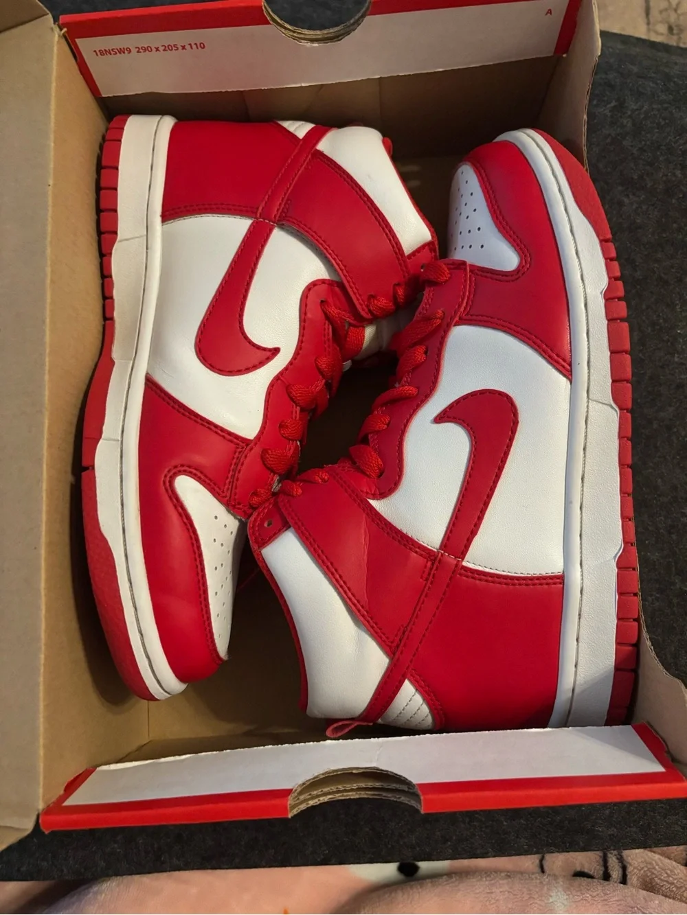 Nike Kids Dunk High Sneakers - White & Red